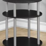 black round accent table from monarch coleman furniture and small tall contemporary console tables narrow cabinet mirage mirrored side with cooler blue oriental lamps country end 150x150