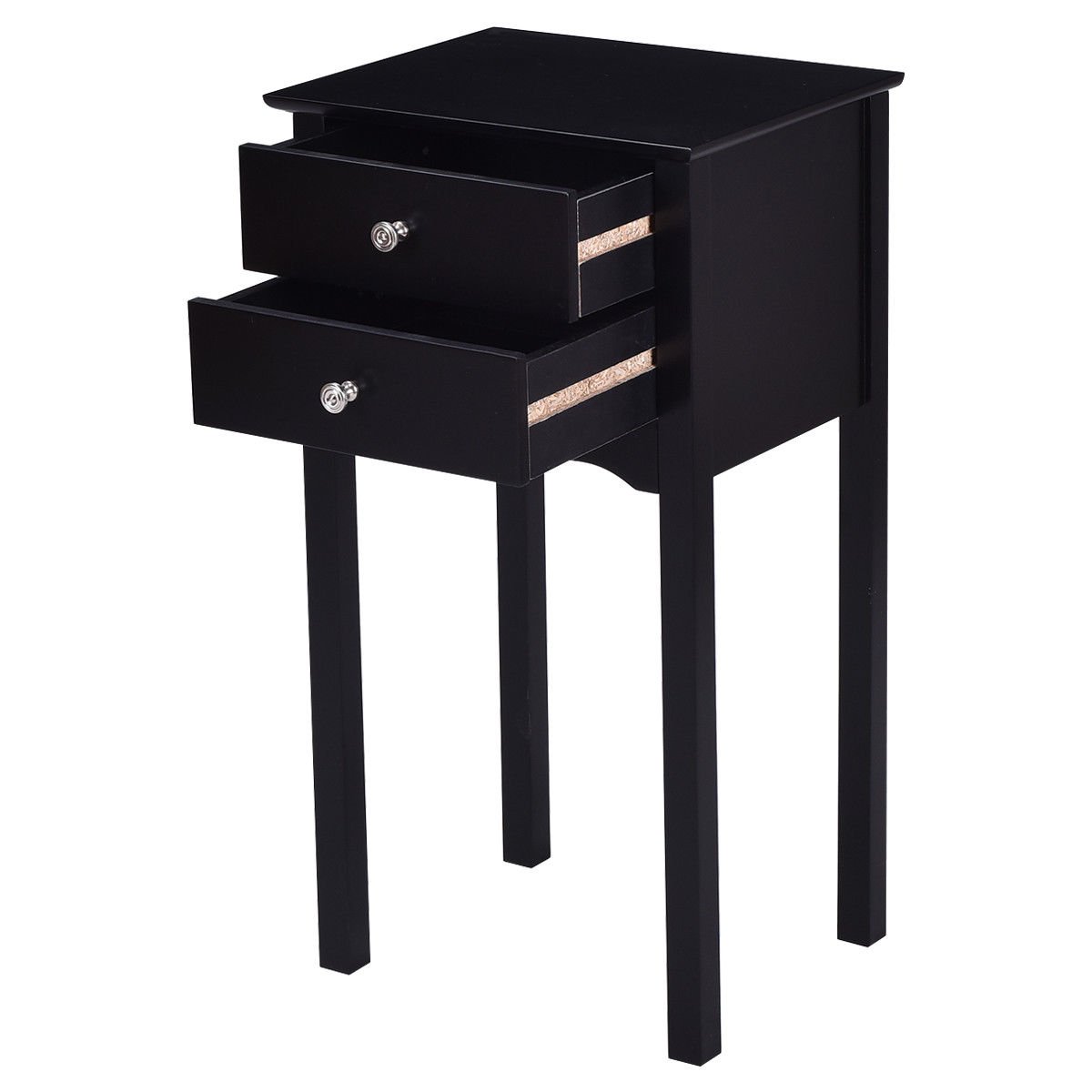black side table end night stand non toxic timmy accent height drawers kitchen dining fifties style furniture coffee tables sydney metal floor transitions home sets next lamps