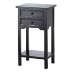 black side table with drawers mdf wood coffee for living accent storage room simple home furnishing items door console cabinet drum throne tall drummers eugene white winsome 150x150