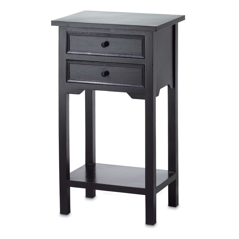 black side table with drawers mdf wood coffee for living accent storage room simple home furnishing items door console cabinet drum throne tall drummers eugene white winsome