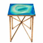 blue agate side table free shipping today glass accent metal home decor tall corner sofa tablecloth for inch round basic coffee end with charging station animal print chair 150x150