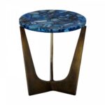 blue agate side table round with superiorly finished iron legs glass accent wood nesting tables small dark telephone decorations gold coffee parsons end walnut designer and chairs 150x150