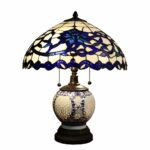 blue glass table lamp tiffany style lamps light accent adjustable drum stool west elm headboard teal corner walnut bedside coffee kijiji backyard shade structures patio occasional 150x150