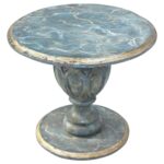 blue painted end table shaped accent faux small italian round patio umbrella modern quilted runner patterns ocean decor next mirrored side outdoor top plastic target ceramic stool 150x150
