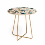 blue watercolor hibiscus floral round side table ninola design white background square aston gold outdoor accent half circle kitchen counter height pub set pier lawn furniture 150x150