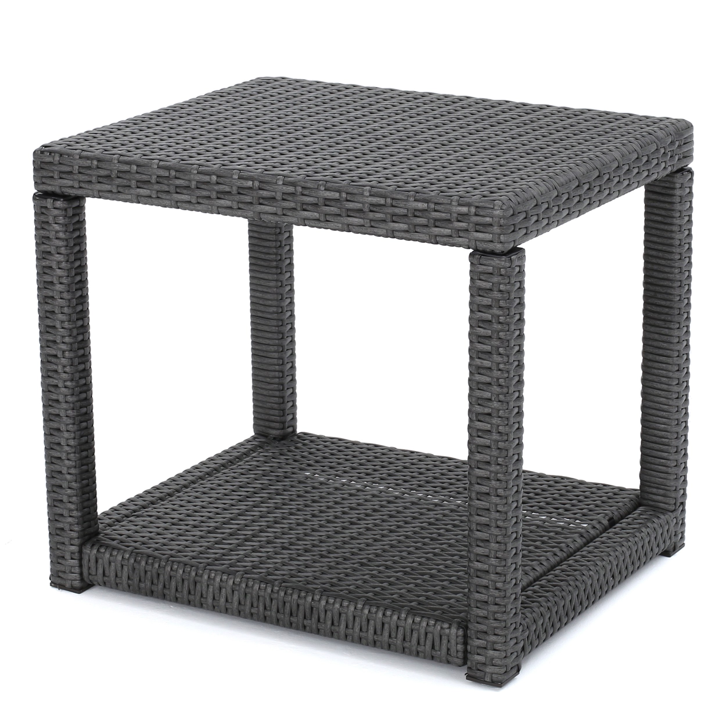 boracay outdoor square wicker accent table christopher knight home white free shipping today elm shabby chic side floating end patio umbrella modern coffee ideas small bunnings