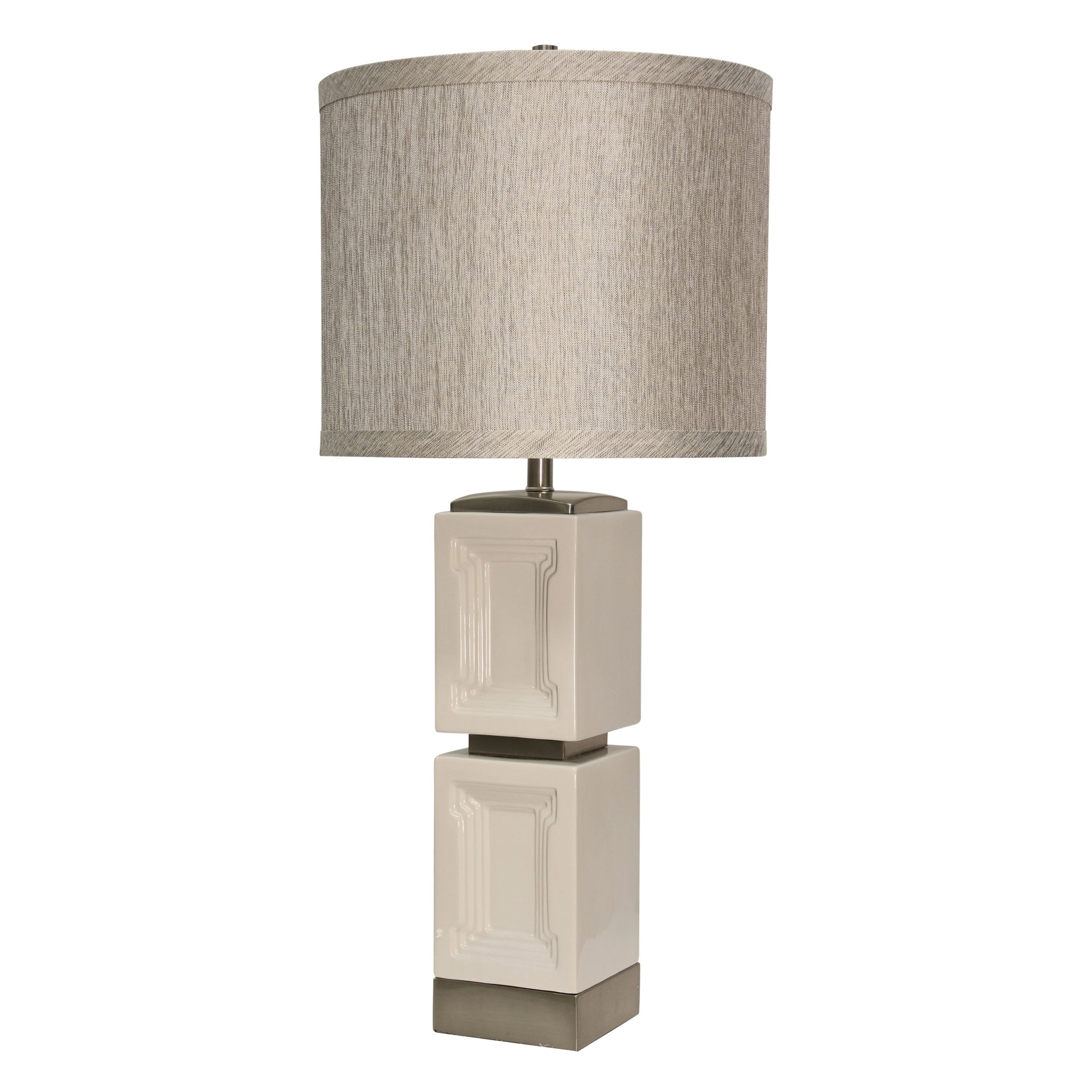 bozeman ceramic white accent table lamp grey hardback fabric shade stylecraft free shipping today target floor rugs used furniture seaside lamps small cocktail tables for spaces