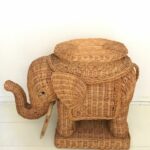 braided wicker elephant side table for pamono accent per piece round kitchen sets nautical flush mount light small marble inch wide console vintage ese lamps cordless battery 150x150