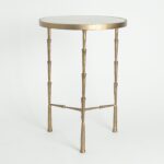 brass spike accent table with white marble mellie office top son legs for coffee outdoor wicker and chairs round industrial amish oak end tables black decorations vanity furniture 150x150