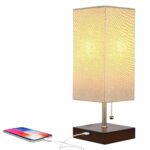 brightech grace led usb bedside table desk lamp modern with eugene accent espresso winsome soft ambient light unique lampshade functional port perfect for wood end tables green 150x150