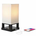 brightech maxwell led usb side table desk lamp modern asian timmy nightstand accent black style with wood frame garden bar ideas small occasional crystal chandelier lamps dale 150x150