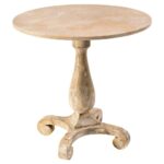 brigitte french country antique oak travertine top round bistro product better homes and gardens mercer accent table vintage kathy kuo home mirror end tables hallway target giant 150x150