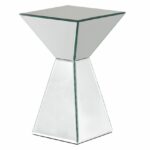bring some futuristic style your space with the mirrored pyramid accent table living room side espresso end storage garden white bedside drawers ethan allen threshold round coffee 150x150