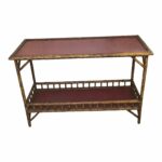 british colonial faux bamboo console accent table chairish wood stanley furniture bunnings swing set tall thin coffee contemporary end tables modern outdoor foyer chest unusual 150x150