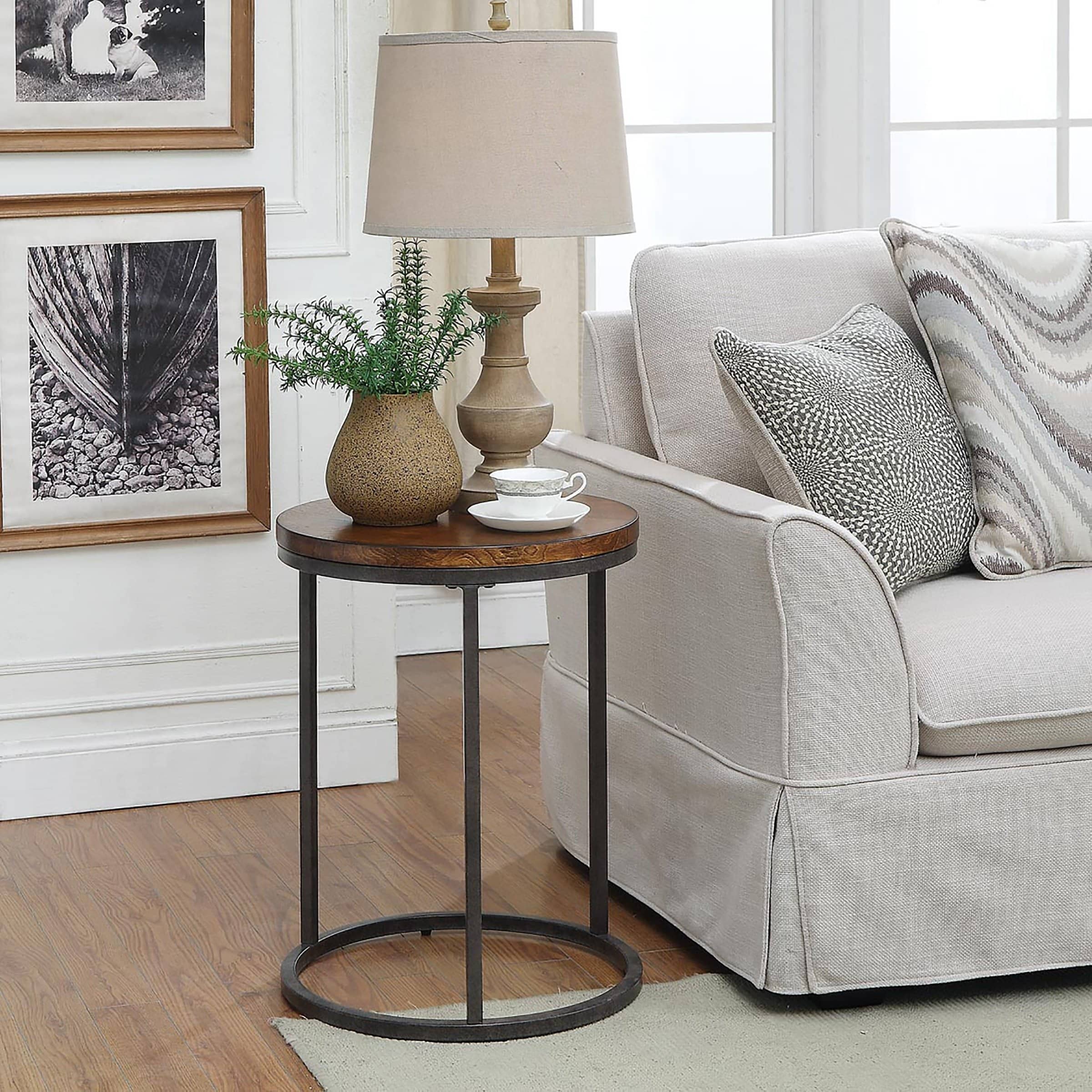 britta inch round thick top chestnut accent table free shipping today grey occasional home goods tables bronze modern dressers toronto pottery barn wood desk formal dining room
