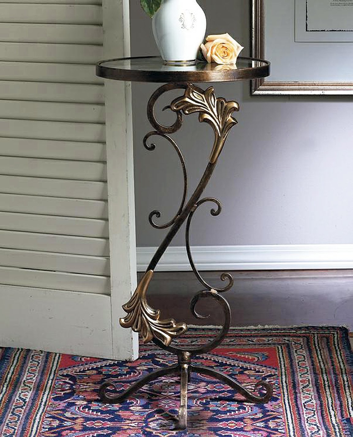 bronze accent table find line antique get quotations furniture florentine garden round iron metal with brass asian lamps pads office wall cabinets black kitchen chairs wooden