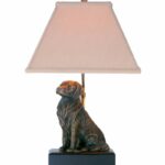 bronze golden retriever table lamp oriental shade accent lamps lighting style special east enterprises orientallampshade light fixture accessory pink patio umbrella gold console 150x150