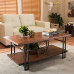 brown coffee table accent tables living room furniture the baxton studio sets adalard and antique bronze home goods bedside brass legs tiffany tree lamp kroger outdoor changing 150x150