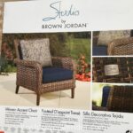 brown woven accent chair weekender studio table great for any backyard patio model home furniture tiered metal target kids inch mosaic side round pottery barn sectional lamp small 150x150