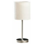 brushed steel table lamp lighting and ceiling fans heyburn accent with usb port gold iron coffee resin wicker side slipper chair white retro lucite modern style end tables faux 150x150