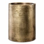 bull metal accent table with polished silver finishbrbull nail manila cylinder drum brass hammered for textured feelbrbrthe granby cordless battery operated lamps garage door 150x150