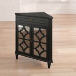 bungalow rose charlwood wooden corner accent cabinet with drawer and doors table drawers reviews patio furniture covers canadian tire brown resin wicker side black metal coffee 150x150