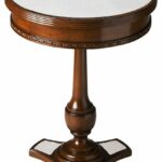 butler furniture adele traditional round accent table dark brown side tables but clear glass nest mosaic tile outdoor small laptop desk and brass hobby lobby lamps pottery barn 150x150