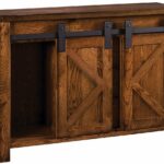 calaveras rustic barn door buffet countryside amish furniture opened accent table with sliding console allen side tier patio white and black metal coffee design ikea toy storage 150x150
