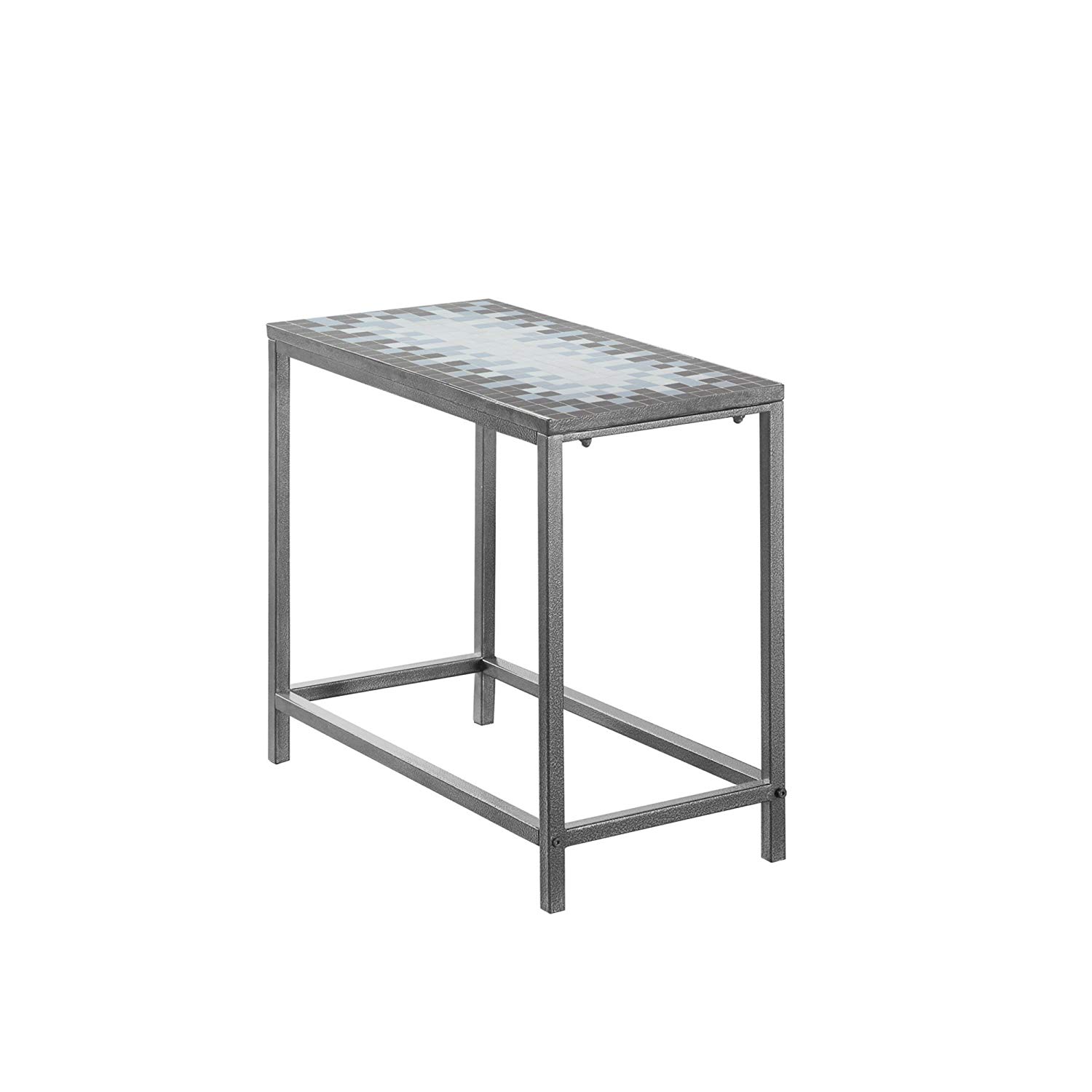 candace basil accent table grey blue tile top silver metal hammered kitchen dining ikea cube storage boxes wine stoppers target wood nightstand small oak glass sofa pool umbrella