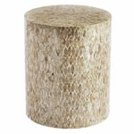 capiz round drum accent table tables coffee multi colored wood tiffany lily lamp white wooden bedside outdoor side wicker resin patio furniture cupcake carrier target small 150x150