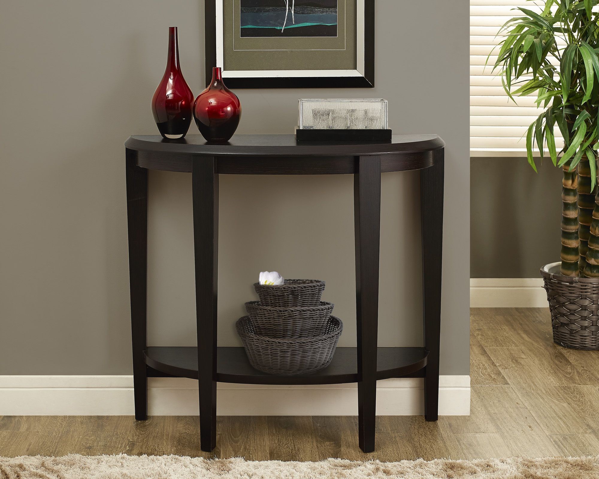 cappuccino hall console accent table from monarch coleman wine rack west elm reclaimed wood patio swing tall pedestal sofa side end bunnings garden seat black iron bedside corner