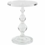 caracole accent tables acrylic round clear table next gold lamp pottery barn sconces inch square tablecloth porcelain vase cement dining room high back living chair garden chairs 150x150