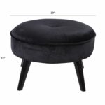 carl victorian inspired velvet button detail vanity accent stool vlv blk table recliner end chromebook black pub and chairs small designs wood narrow metal side round outdoor 150x150