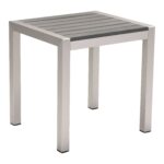 carly indoor outdoor side table gray aluminum with drawer small navy black and white marble coffee monarch end cottage style rod iron patio furniture pastel bedding curtain sets 150x150
