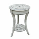 carolina chair table parisian script vintage cream round accent farm style end tables extra large clock outdoor screened gazebo nautical lamps glass top metal legs rolling side 150x150