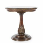 carved traditional round accent table caramel mathis brothers hook bronze ikea bedroom storage ideas patio umbrella lights folding drinks christmas tablecloth and runner narrow 150x150