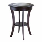 cassie accent table with glass top cappuccino finish round wood winsome walnut and sheesham dining chests cabinets basement furniture lime green coffee patio chairs unfinished 150x150