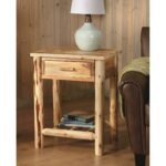 castlecreek log end table living room furniture wood accent long farm faux marble used side tables compact office desk washer dryer antique two tier luggage rack home interior 150x150