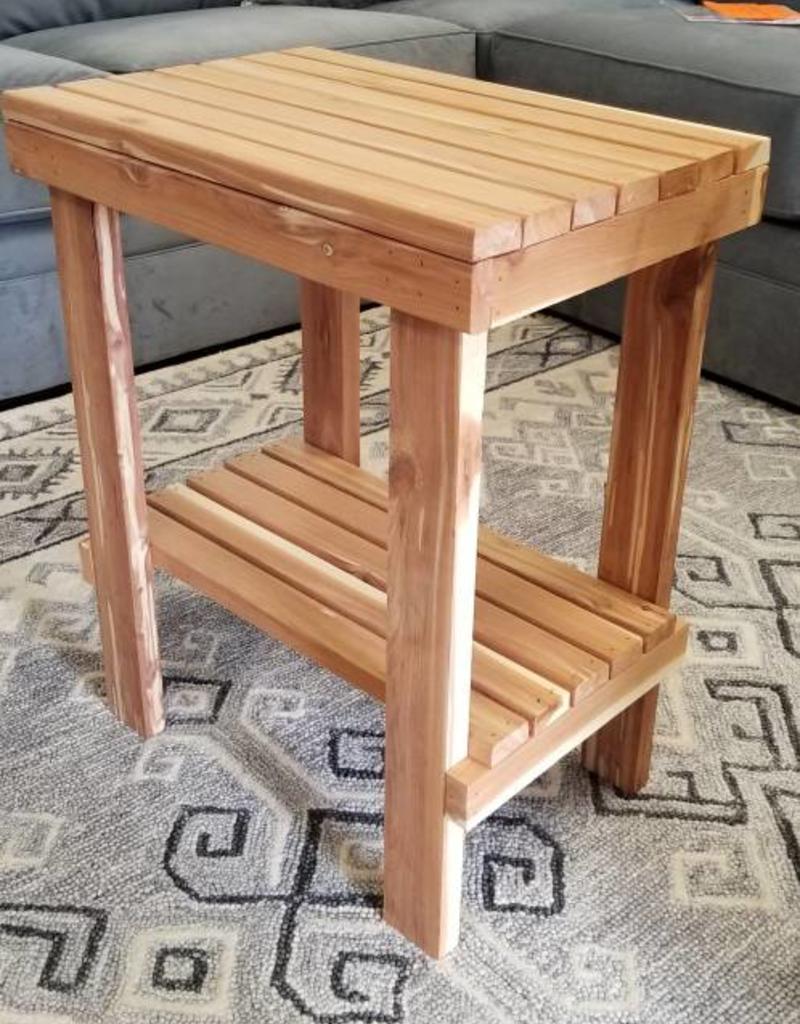 cedar side table bargain box and bunks family woodworking outdoor furniture lamps brass small vinyl floor door strip unfinished bedside stylish coffee white curtains target patio