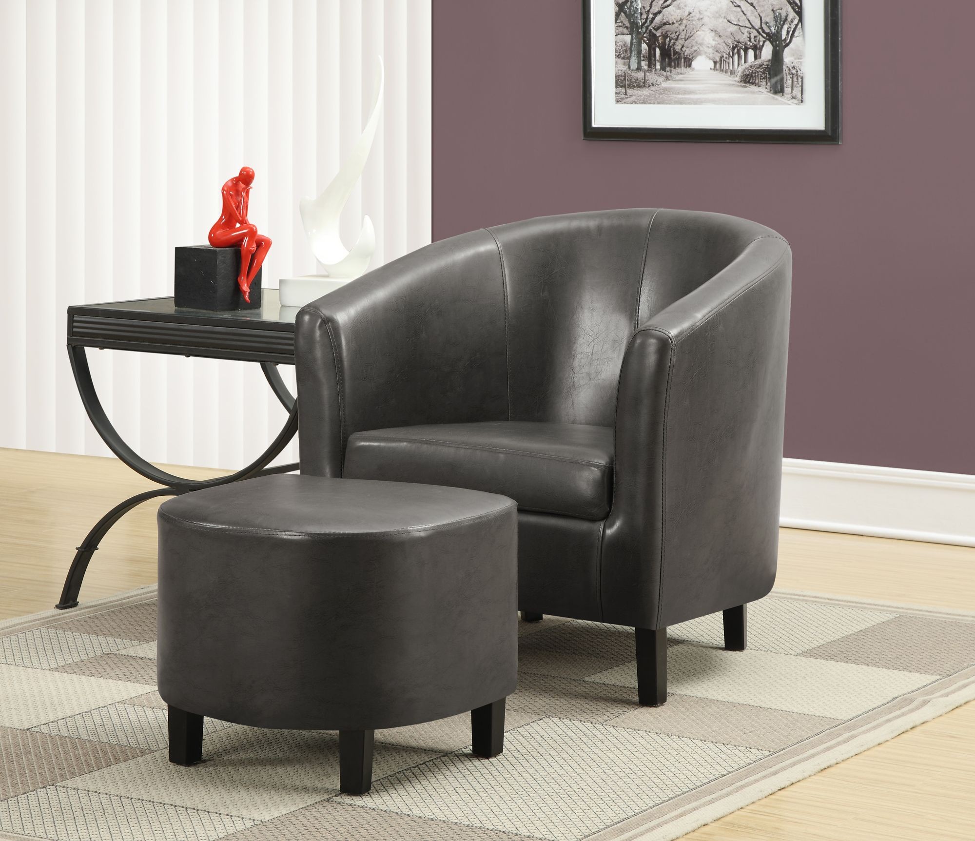 charcoal gray accent chair with ott from monarch and table set cool outdoor furniture sofa decor pork pie drum throne pier imports tiffany butterfly black iron end gloss console