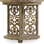 chatelet gray round accent table from hooker coleman furniture wood kitchen cupboards yellow pieces small antique side patio umbrella base white bedside cabinets cute lamps 150x150