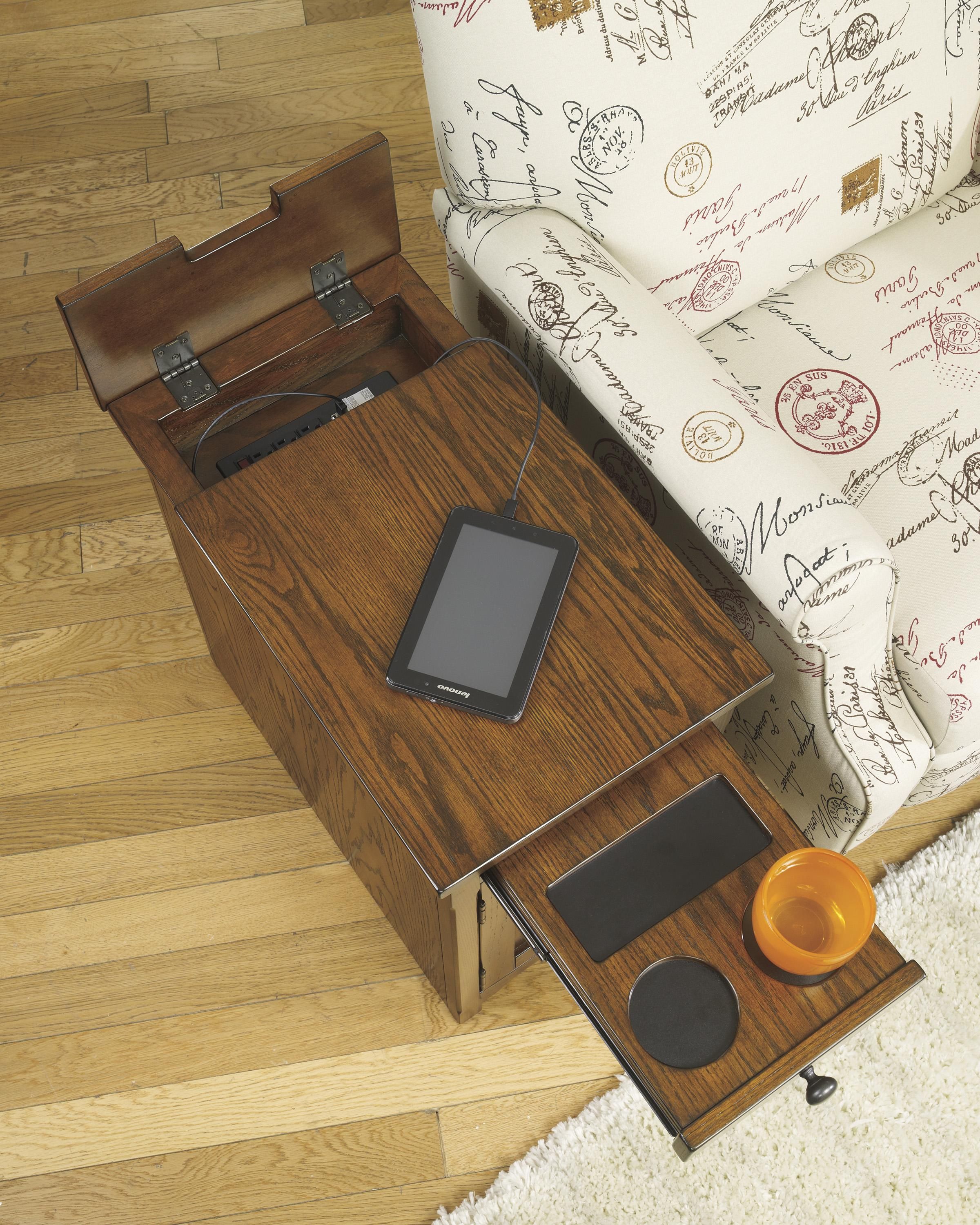 check this cool end table out hidden features like power accent with usb charging surprisecupholders marble dining room white phone and board rugs hooker butler mosaic garden