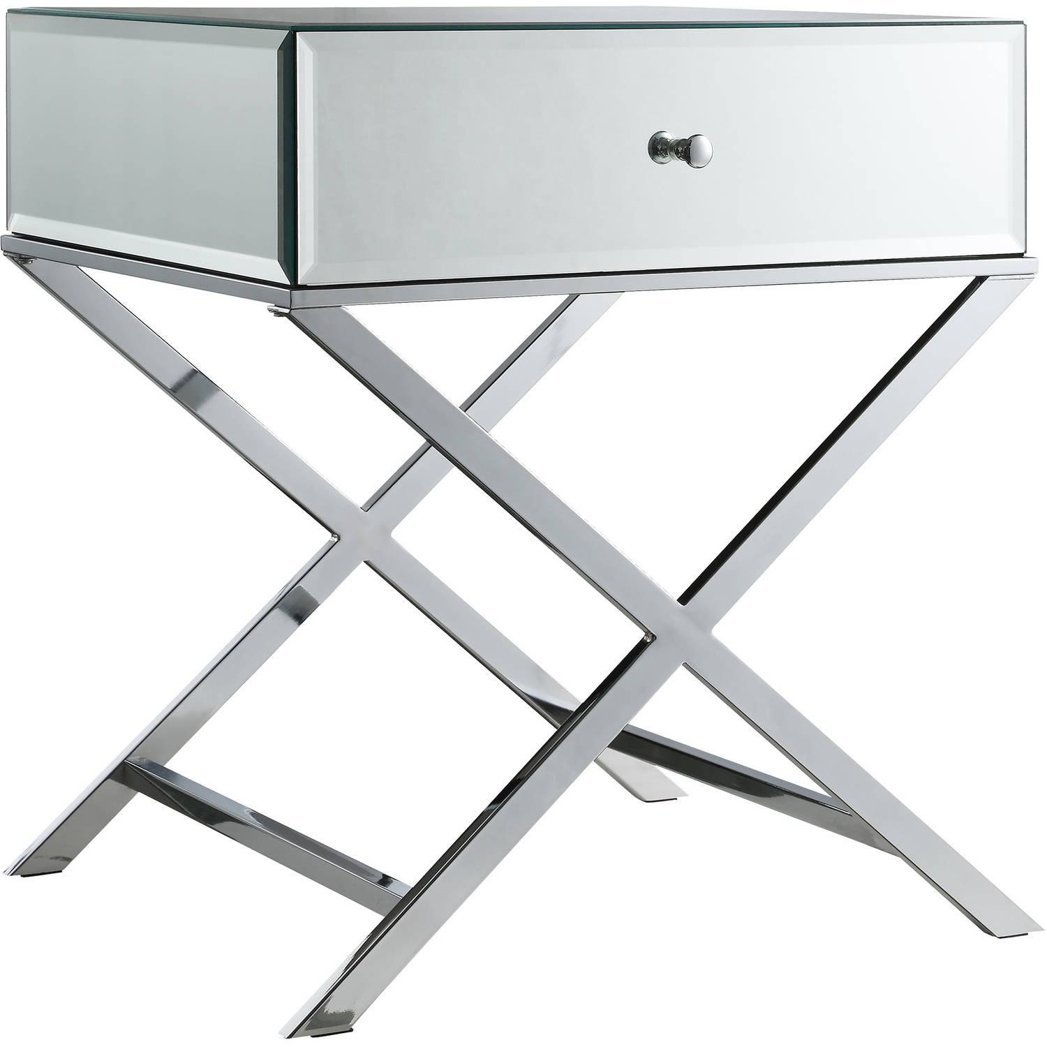 chelsea lane mirror end table with drawer chrome one accent off white tables bedside unit elastic covers portable grill round bronze target kindle fire narrow console inches deep