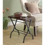 cherry charcoal black metal folding accent table free shipping today white round side with drawer rocking chair coastal inspired lighting small baroque bedside glass end beer 150x150