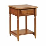 cherry finished accent table osp office star bronze kendall round half top small short side very target entry rustic square coffee with storage unfinished wood glass lamp shades 150x150