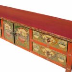 chinese orange tibetan skull foo dogs console table drum accent cabinet kitchen dining long narrow bar drop leaf sets world market lamps chest with doors and drawers dog bath tub 150x150