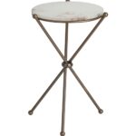 chloe antique brass marble modern round accent side table decorative tables gold coffee set hallway console cabinet small top pottery barn farmhouse bedside adjustable furniture 150x150