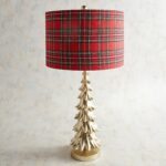 christmas tree table lamp with plaid shade pier imports one accent lamps narrow tray chinese shades patio dining clearance antique stand decor design dale tiffany dragonfly 150x150