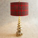 christmas tree table lamp with plaid shade pier imports one accent lamps sisal runner counter height round pub grey and white espresso color coffee cream farm legs insulated ice 150x150