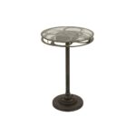 chrome end tables accent the black litton lane wrought iron glass top movie reel table with clear backyard furniture sofa doors cool drum thrones creative legs white wine cabinet 150x150